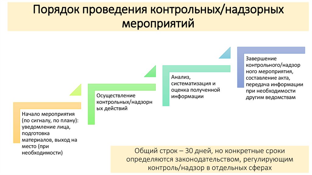 Порядок проведения контрольных/надзорных мероприятий