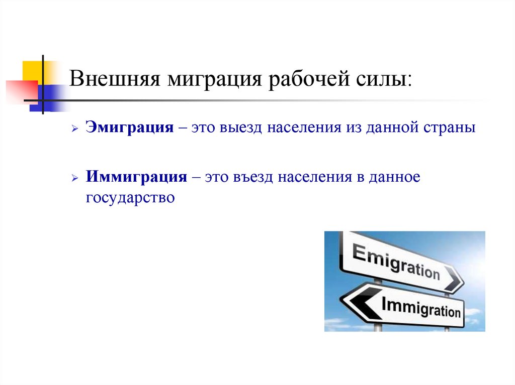 Внешняя миграция рабочей силы:
