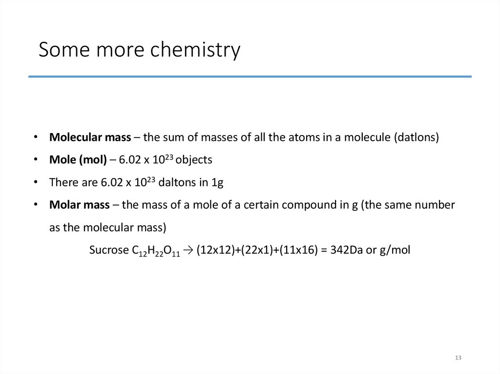 Some more chemistry