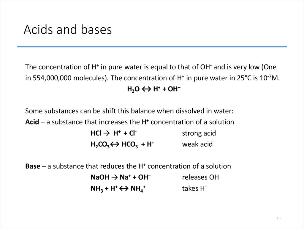 Acids and bases