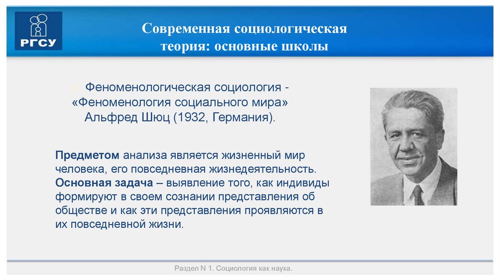 Современная социологическая теория: основные школы