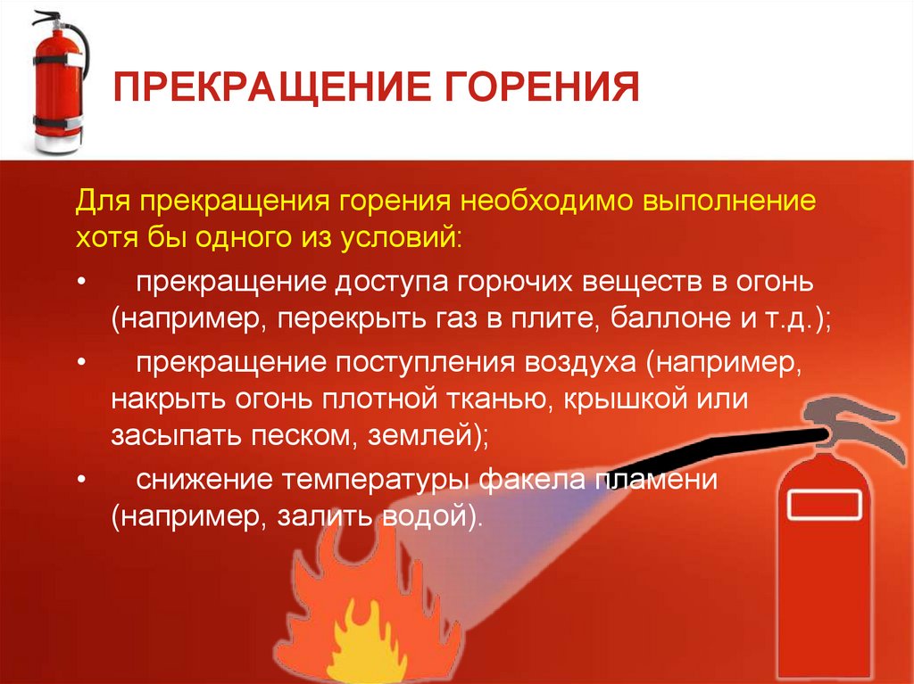 ПРЕКРАЩЕНИЕ ГОРЕНИЯ