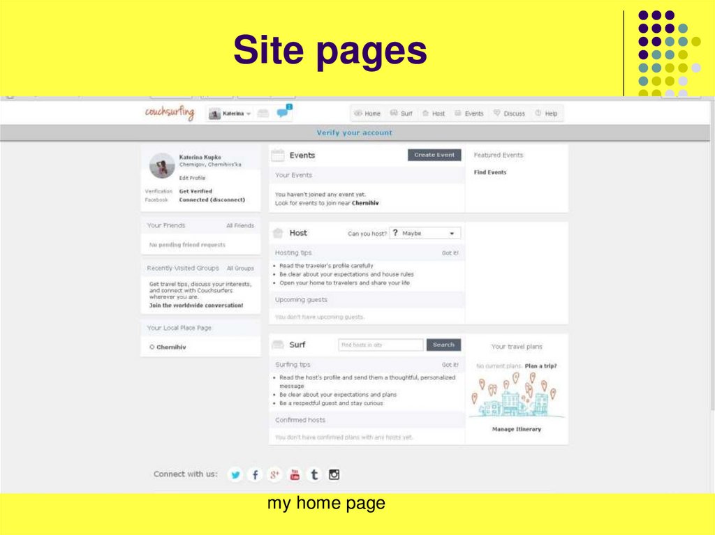 Site pages