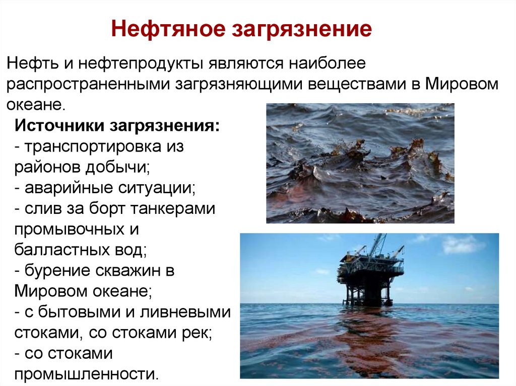 Нефтяное загрязнение