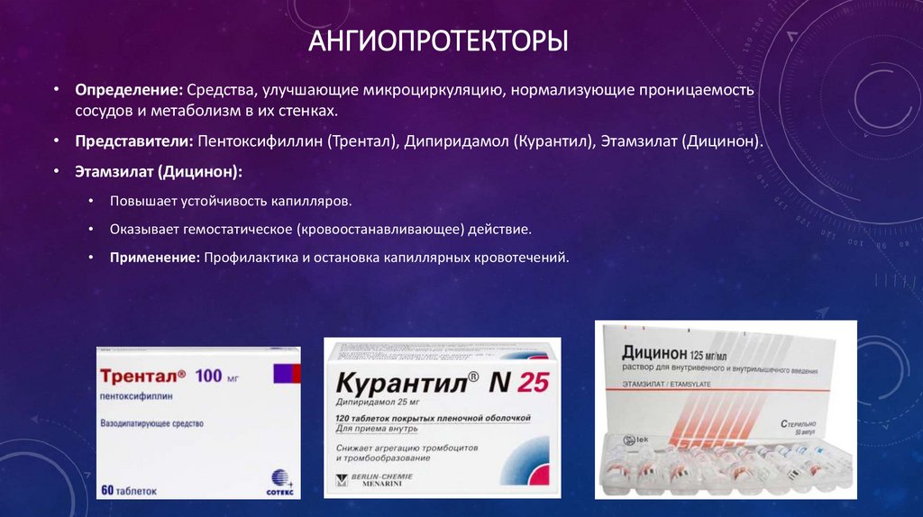  Ангиопротекторы