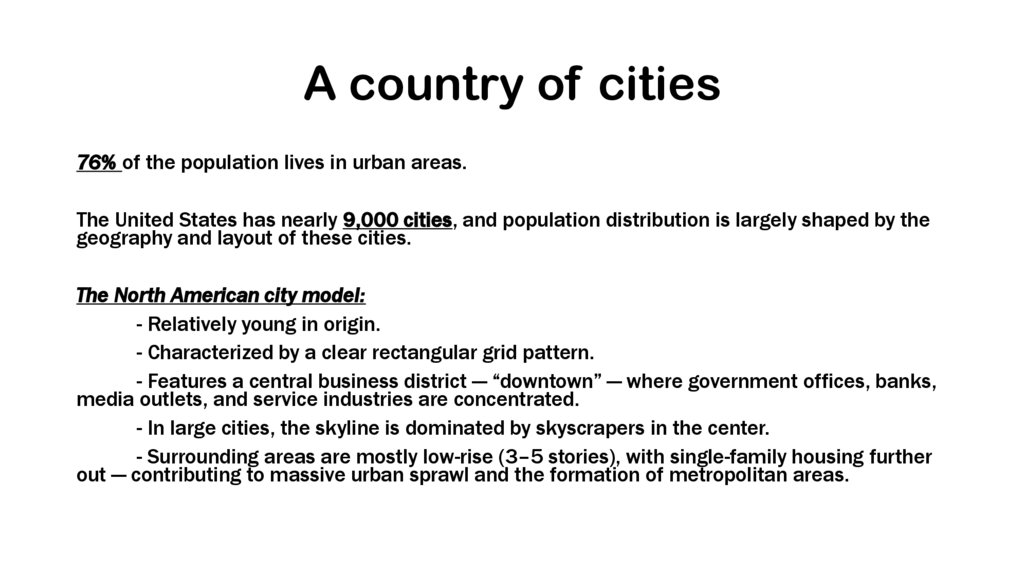 A country of cities