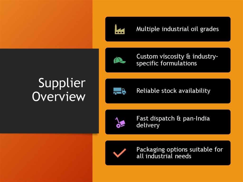 Supplier Overview
