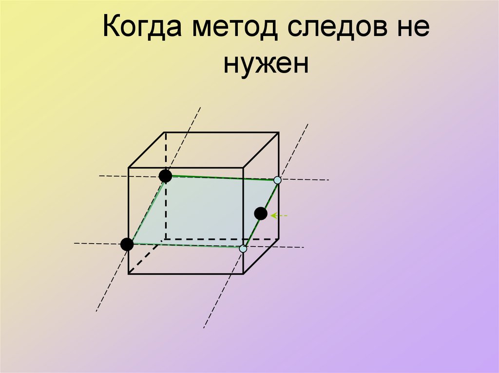 Когда метод следов не нужен
