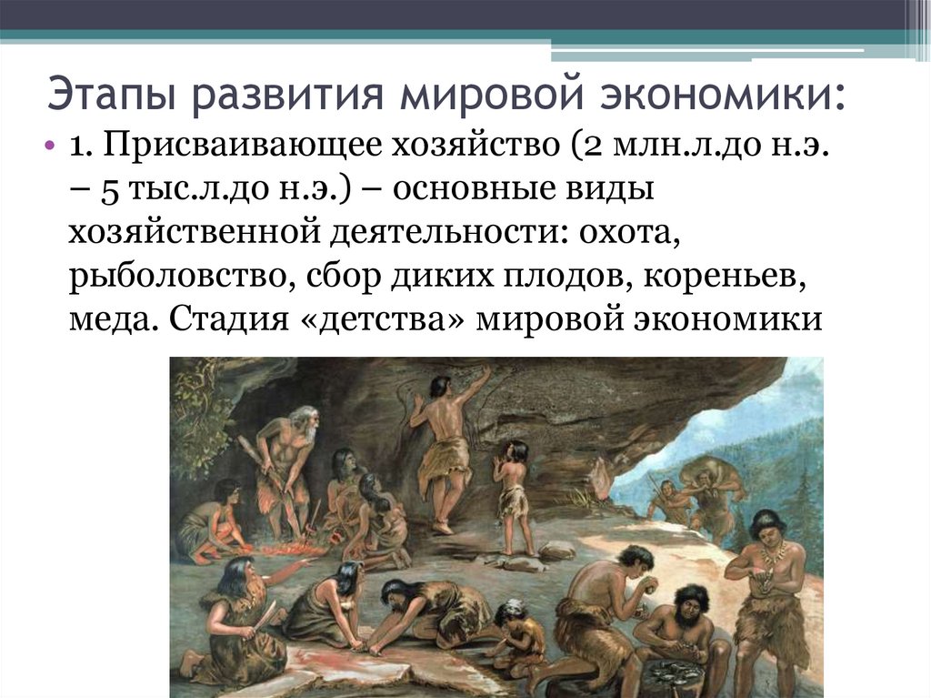 Этапы развития мировой экономики: