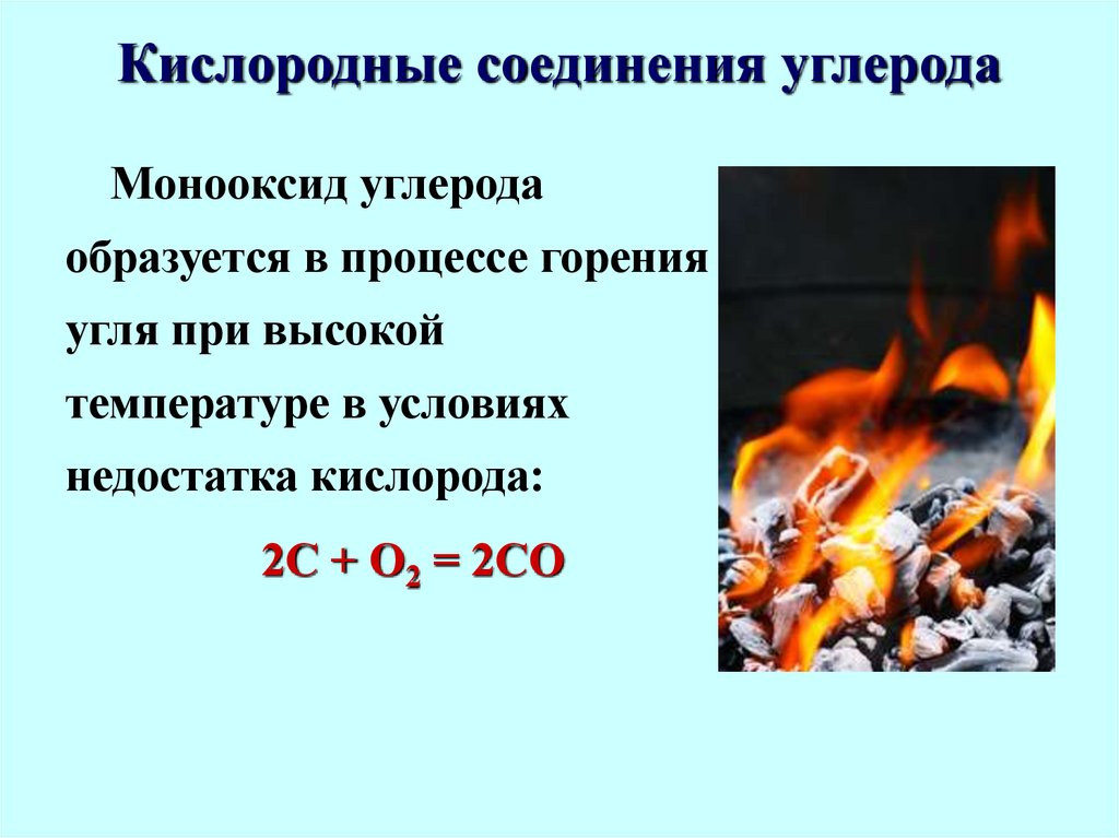 Кислородные соединения углерода