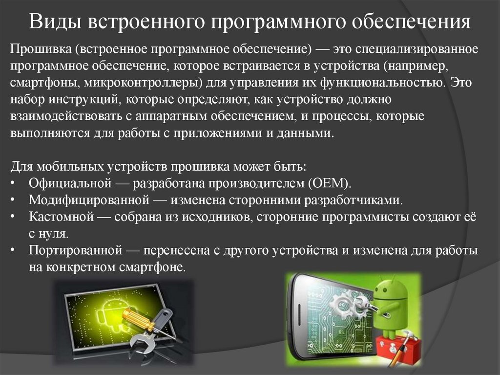 Виды встроенного программного обеспечения