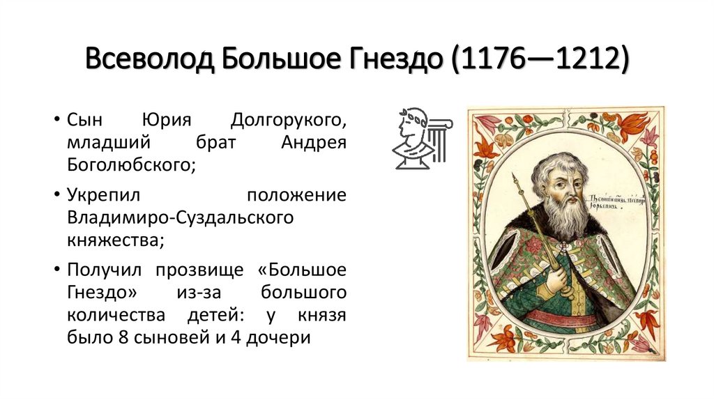 Всеволод Большое Гнездо (1176—1212)