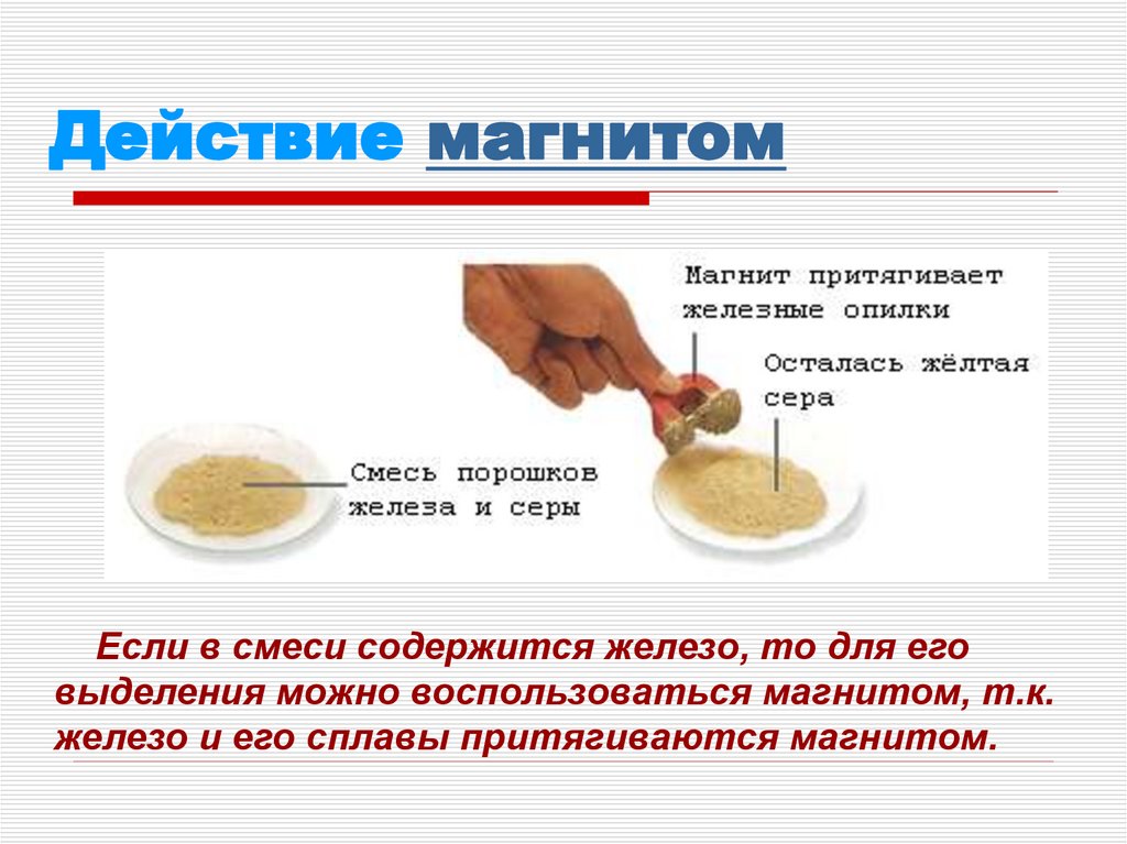 Действие магнитом