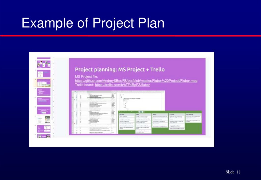 Example of Project Plan