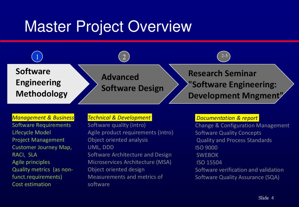 Master Project Overview