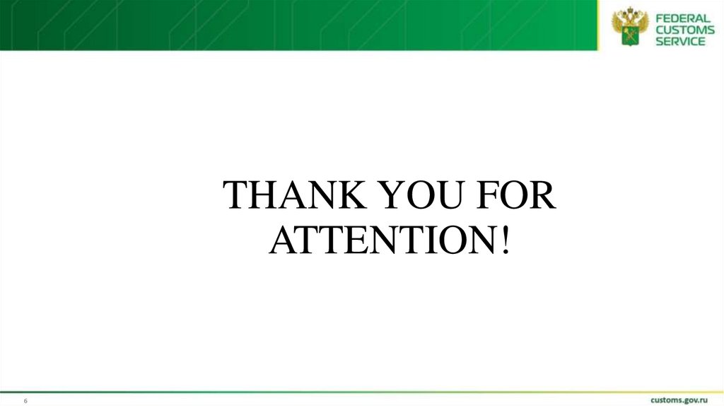 THANK YOU FOR ATTENTION!