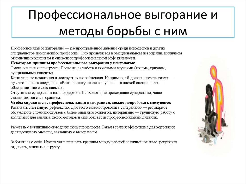 Профессиональное выгорание и методы борьбы с ним
