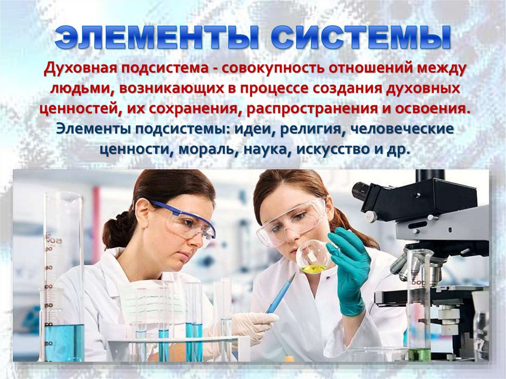 ЭЛЕМЕНТЫ СИСТЕМЫ