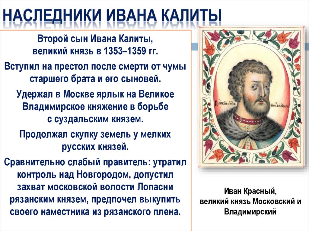 Иван Калита – великий князь