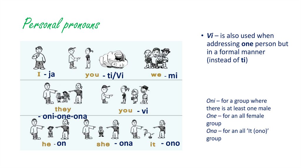 Personal pronouns