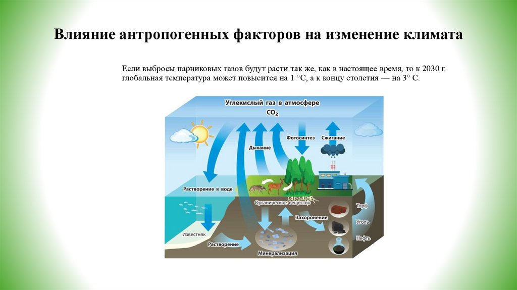 Влияние антропогенных факторов на изменение климата