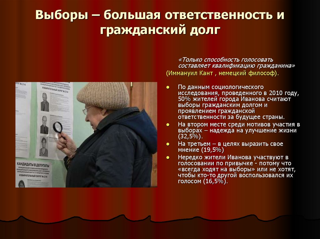 Выборы – большая ответственность и гражданский долг