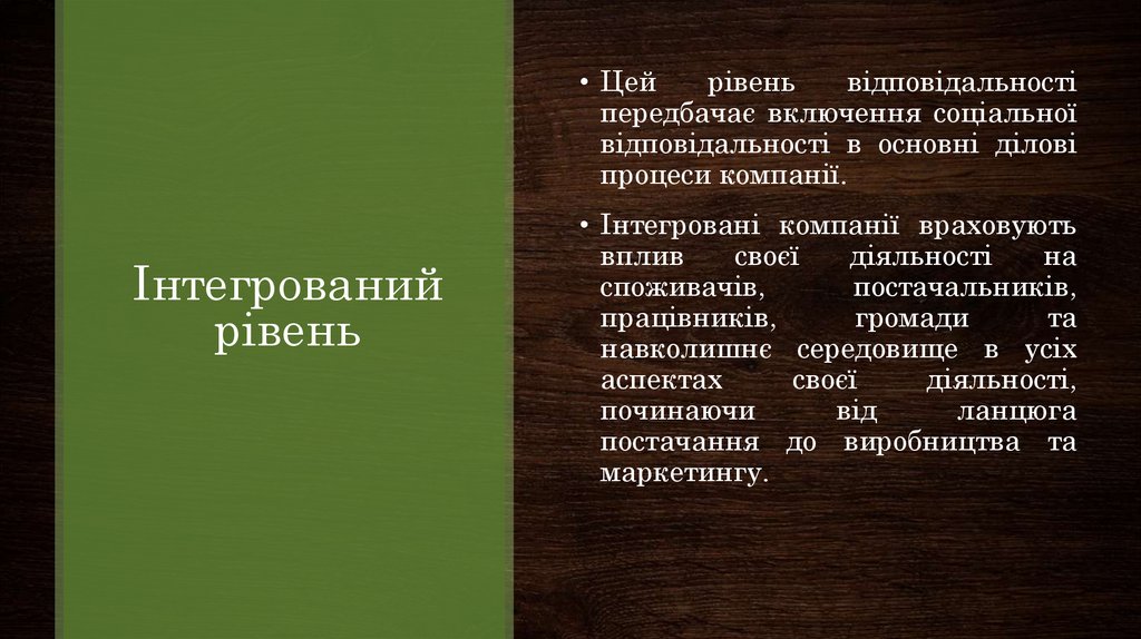Інтегрований рівень