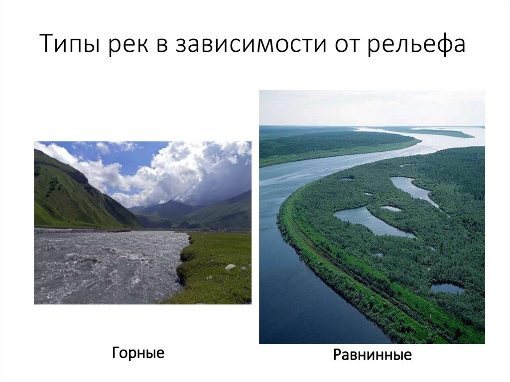 Типы рек в зависимости от рельефа
