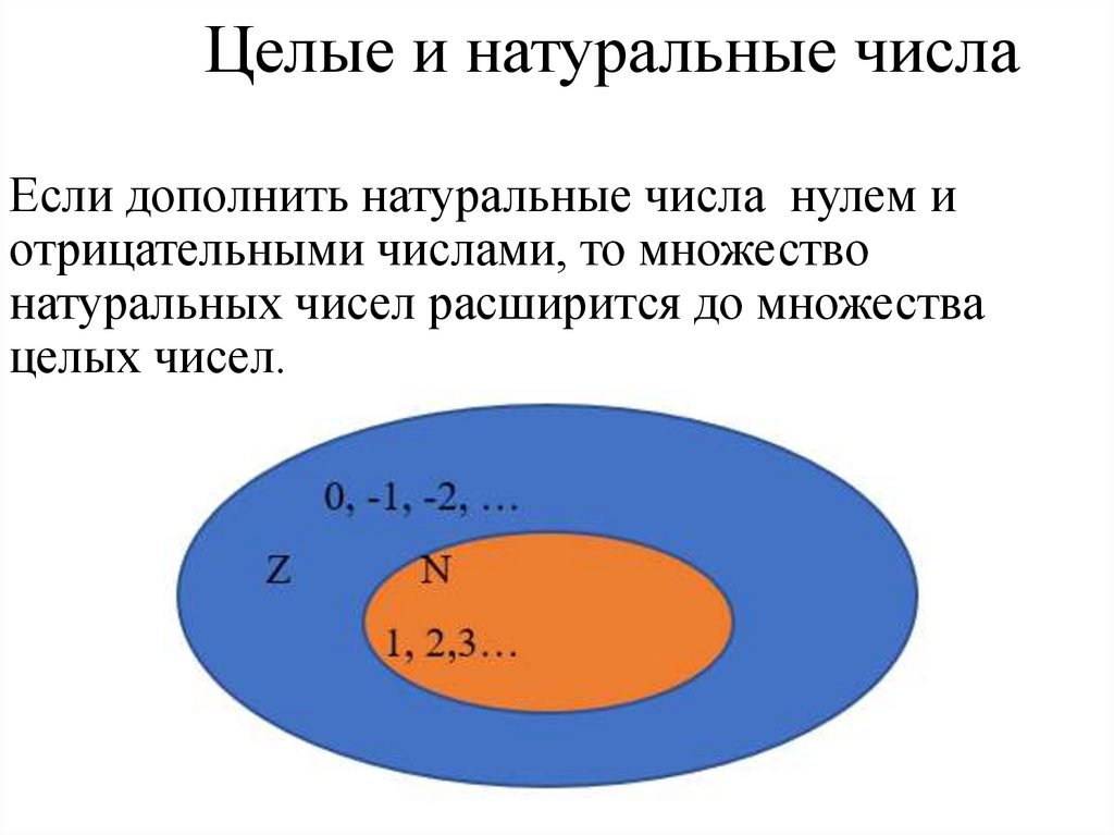 Целые и натуральные числа