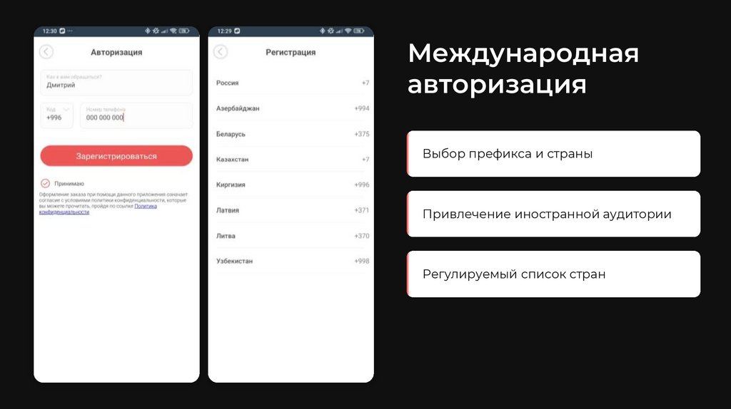 Международная авторизация