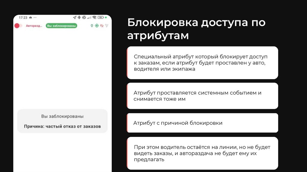 Блокировка доступа по атрибутам