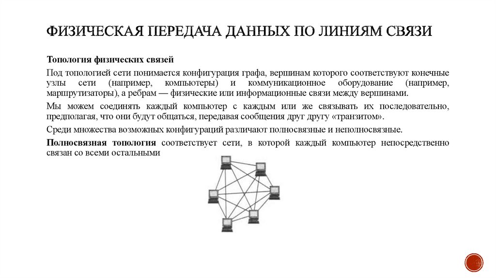Физическая передача данных по линиям связи