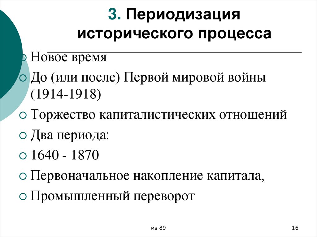 3. Периодизация исторического процесса