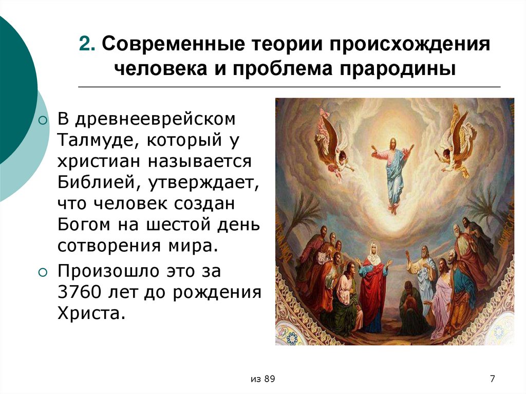 2. Современные теории происхождения человека и проблема прародины