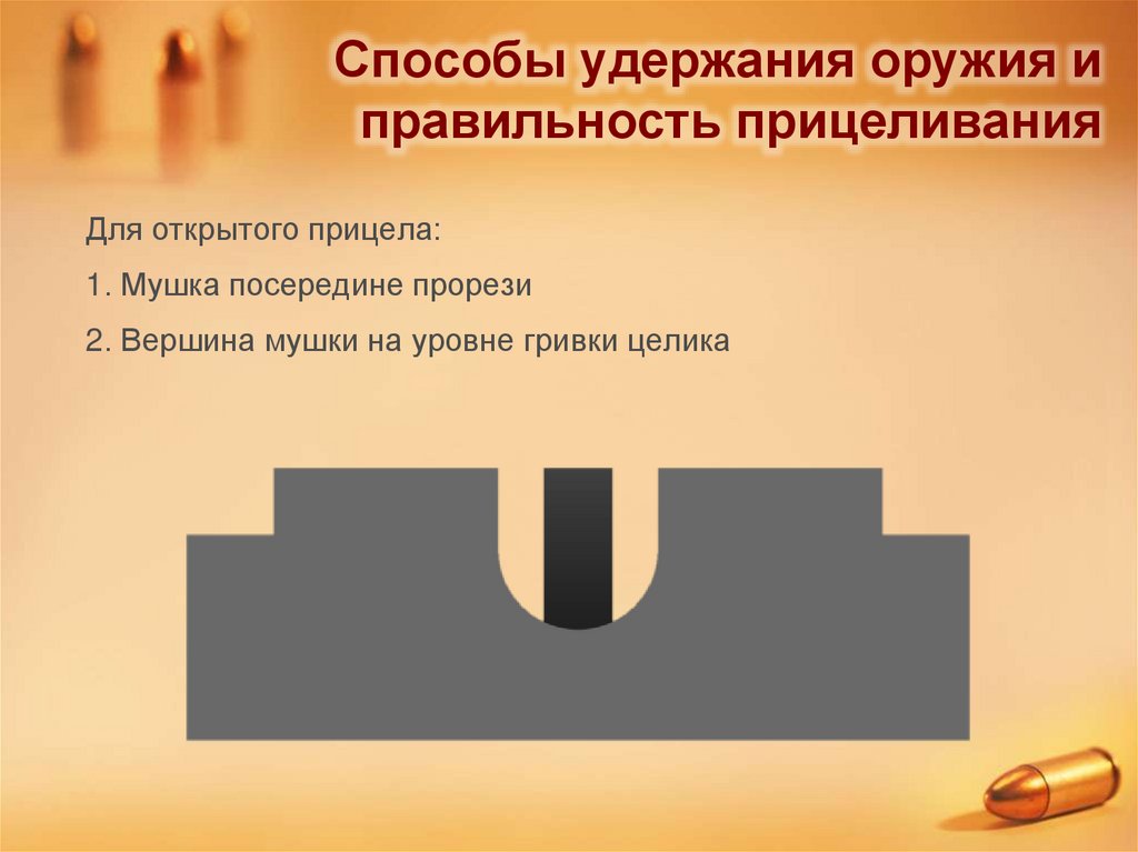 Способы удержания оружия и правильность прицеливания