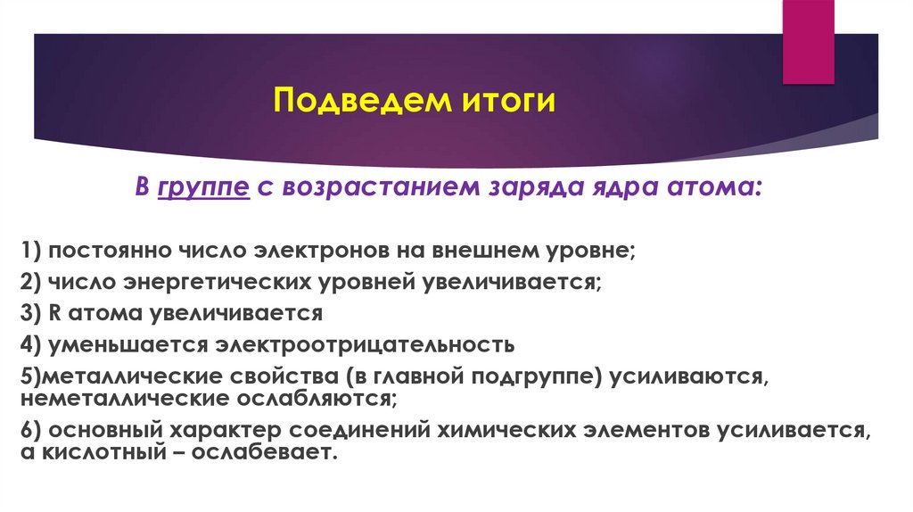 Подведем итоги