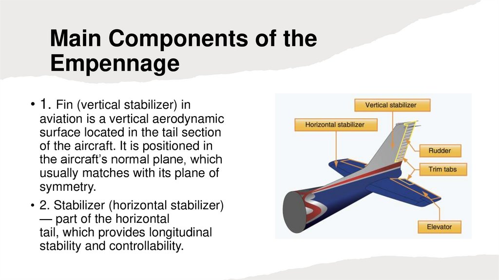 Main Components of the Empennage