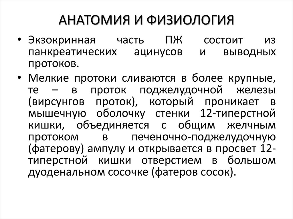 АНАТОМИЯ И ФИЗИОЛОГИЯ