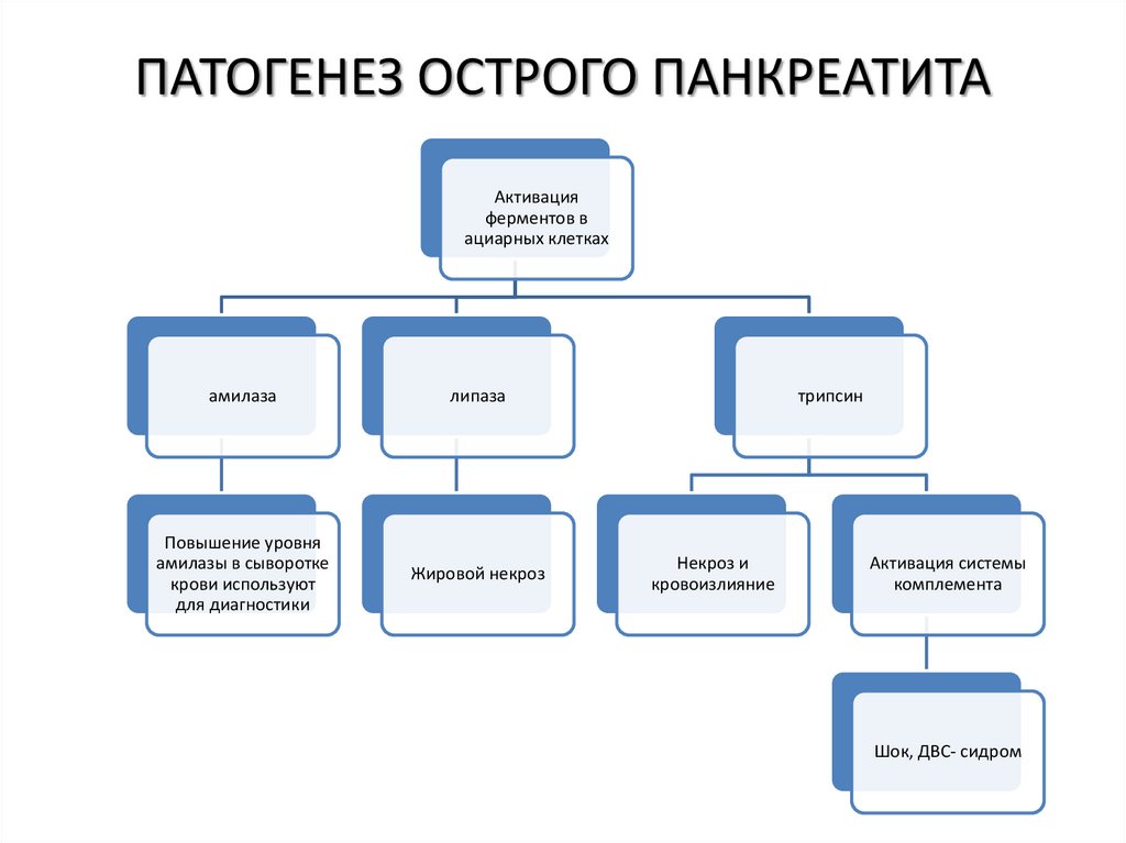 ПАТОГЕНЕЗ ОСТРОГО ПАНКРЕАТИТА