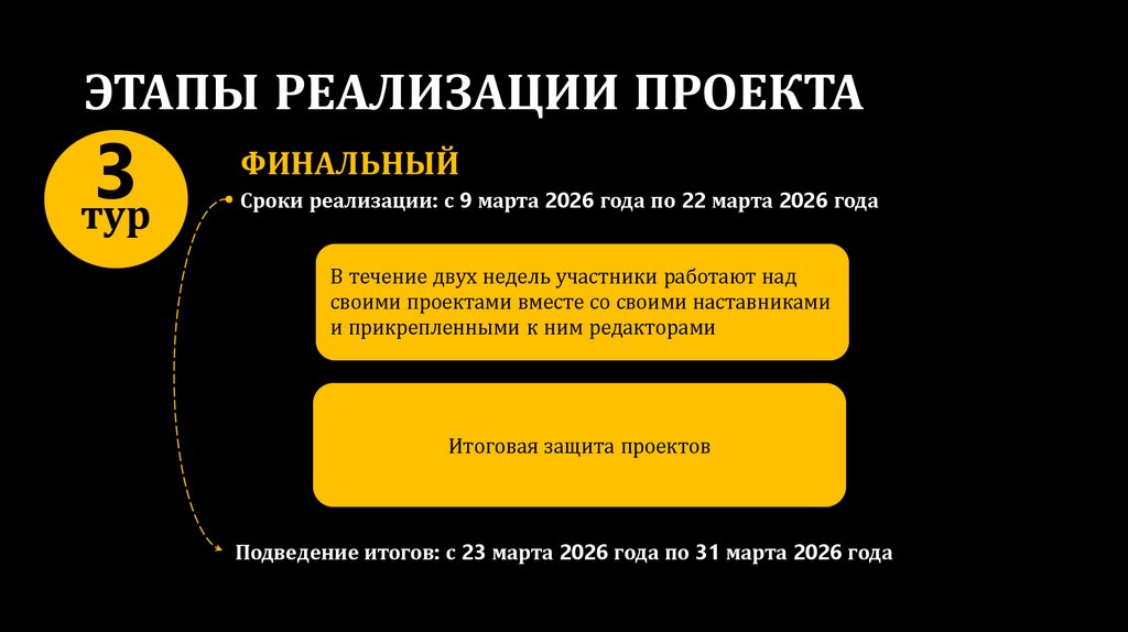 ЭТАПЫ РЕАЛИЗАЦИИ ПРОЕКТА