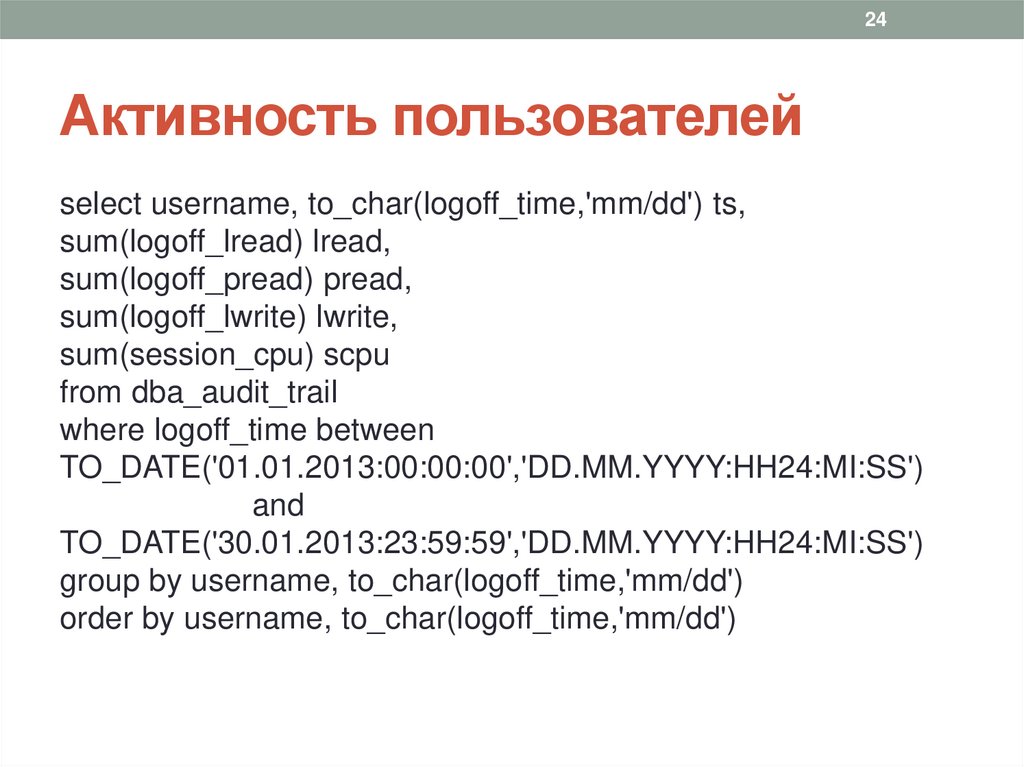 Активность пользователей