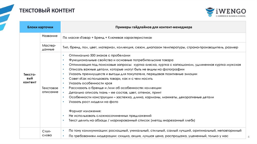 ТЕКСТОВЫЙ КОНТЕНТ