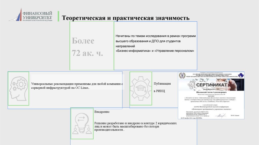 Теоретическая и практическая значимость