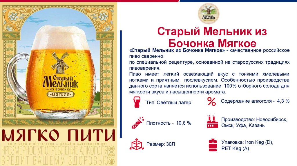 Старый Мельник из Бочонка Мягкое