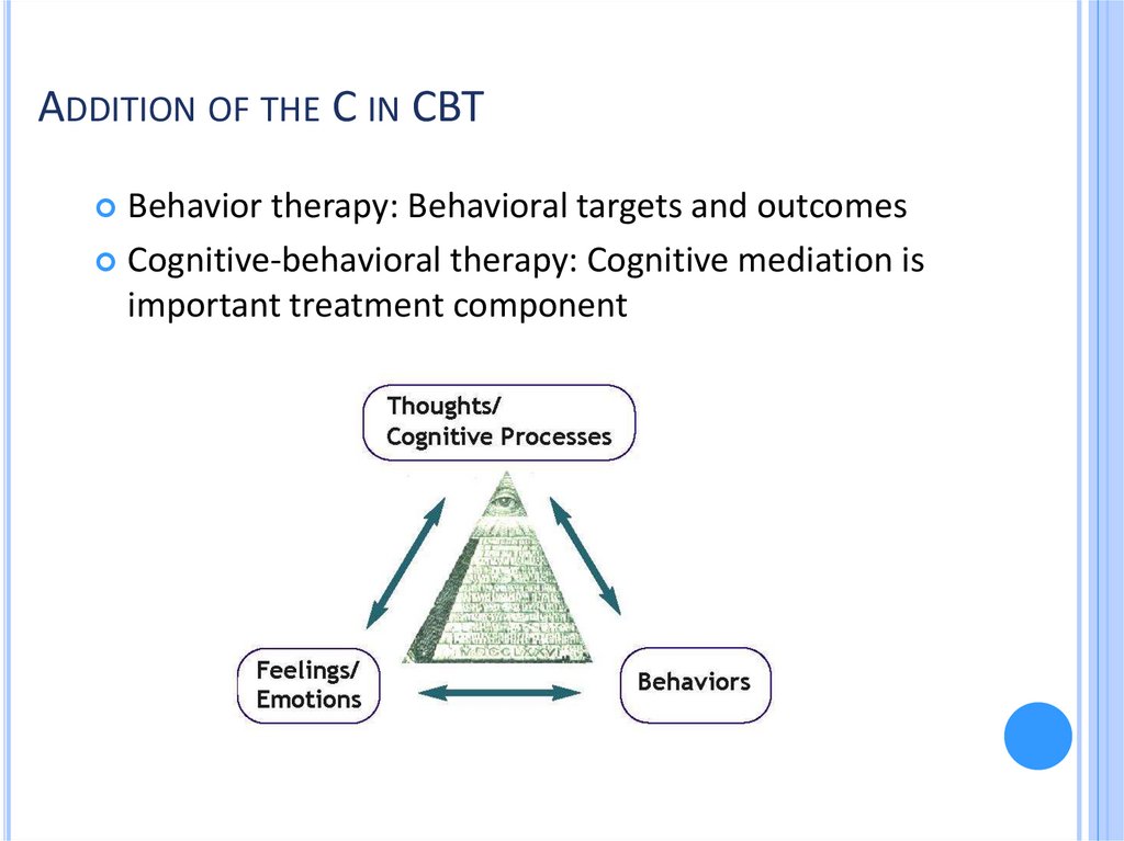 Addition of the C in CBT