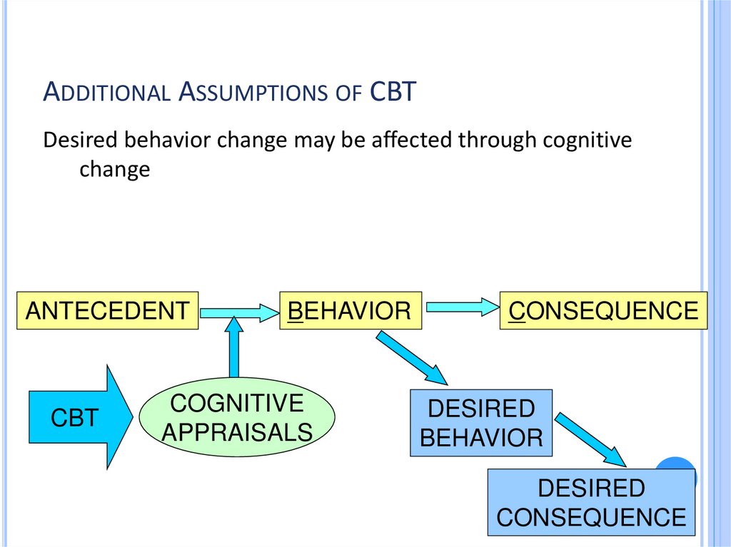 Additional Assumptions of CBT