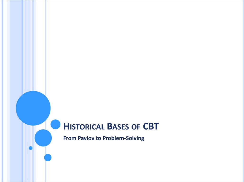 Historical Bases of CBT