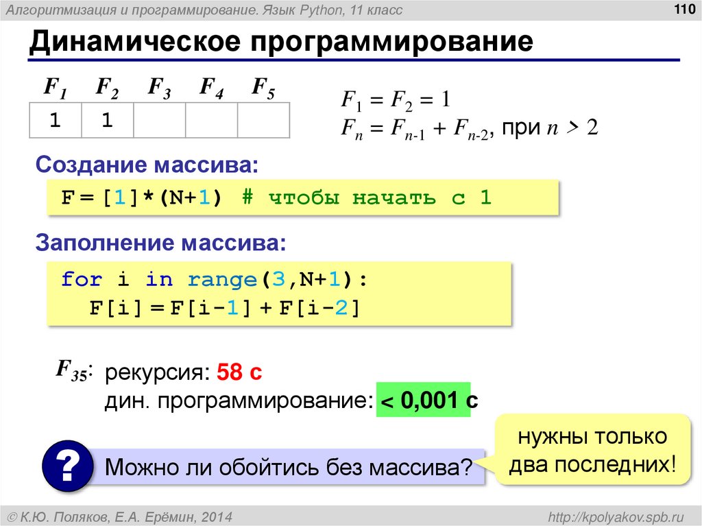 Динамическое программирование
