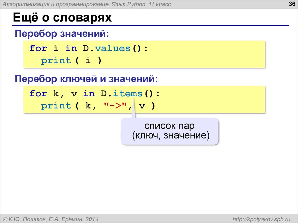 Ещё о словарях