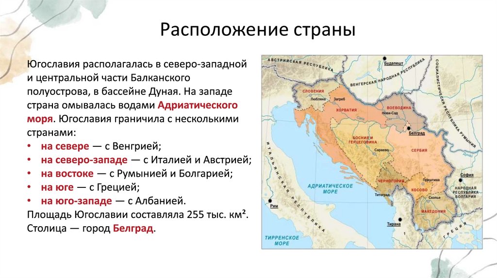Расположение страны
